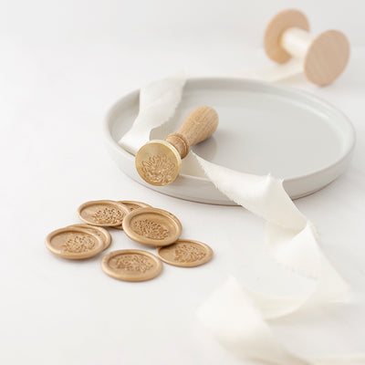 FLOWER - SELF-ADHESIVE WAX SEALS