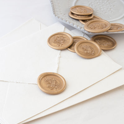 MAGNOLIA LEAF - SELF-ADHESIVE WAX SEALS