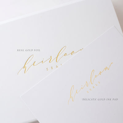 Delicata Golden Glitz Metallic Gold Ink Pad | Heirloom Seals