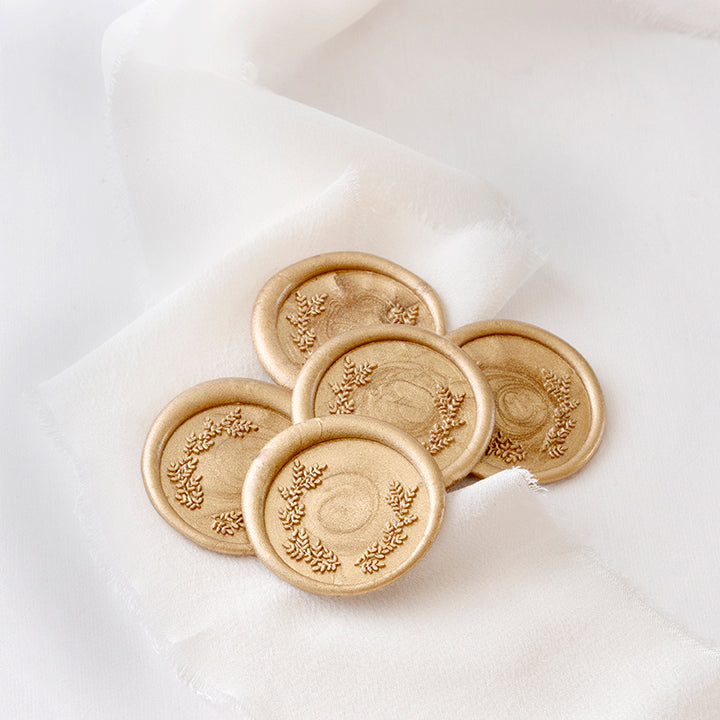 LAUREL BOTANICAL EMBELLISHMENT SELF-ADHESIVE WAX SEALS - SOPHIA