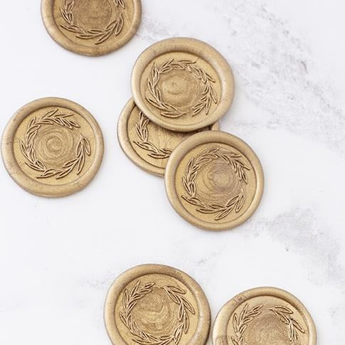 LAUREL WREATH - SELF-ADHESIVE WAX SEALS