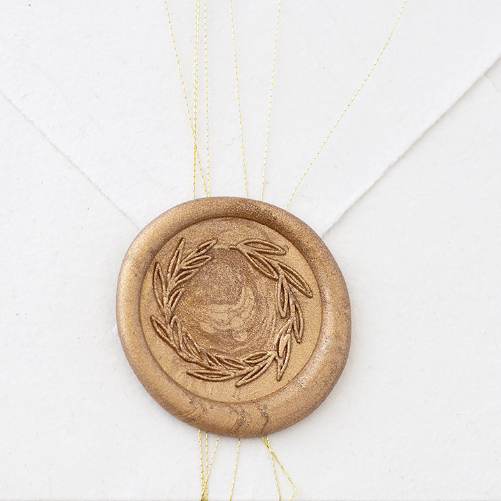 LAUREL WREATH - SELF-ADHESIVE WAX SEALS