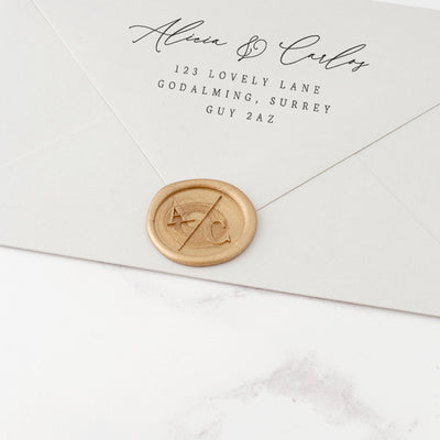 Gold Minimal Monogram Wax Seal | Heirloom Seals