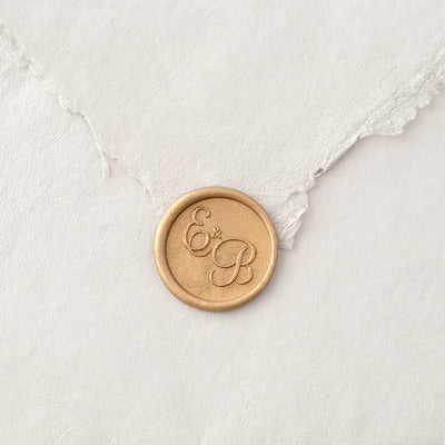 CALLIGRAPHY SCRIPT MONOGRAM SELF-ADHESIVE WAX SEALS - LOUISE