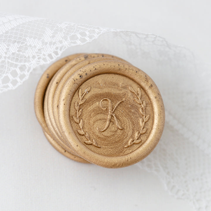 BOTANICAL MONOGRAM SELF-ADHESIVE WAX SEALS - PIPPA