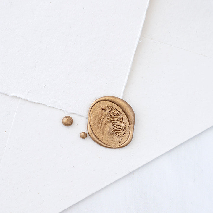 LEAF - OVAL SELF-ADHESIVE WAX SEALS