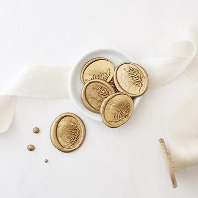 LEAF - OVAL SELF-ADHESIVE WAX SEALS