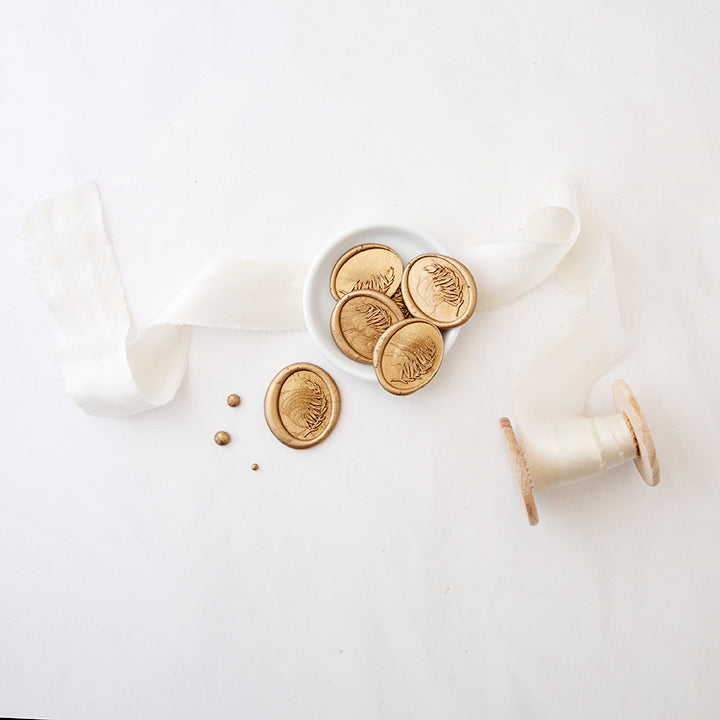 LEAF - SELF ADHESIVE WAX SEALS OVAL
