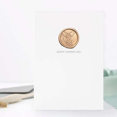 Shirt & Tie Happy Father's Day Greeting Card with Hand Stamped Wax Seal | Heirloom Seals