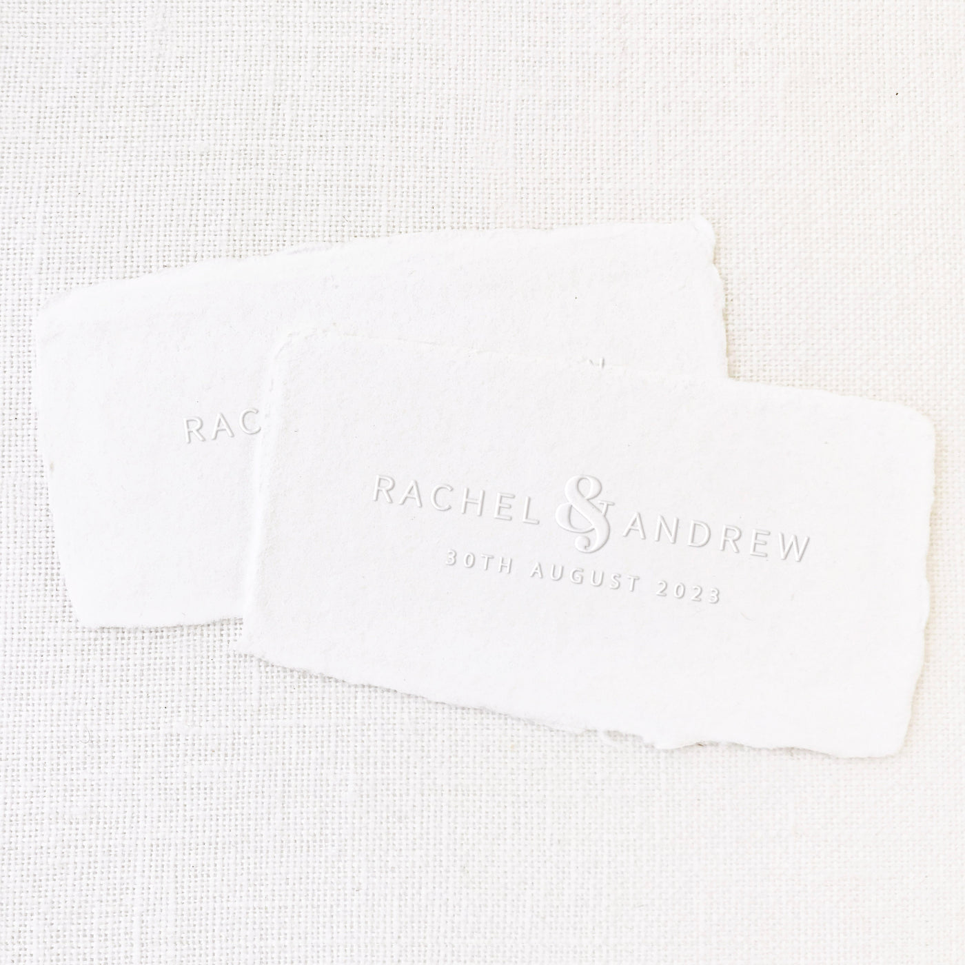ELEGANT MINIMAL SAVE THE DATE EMBOSSER - HARPER