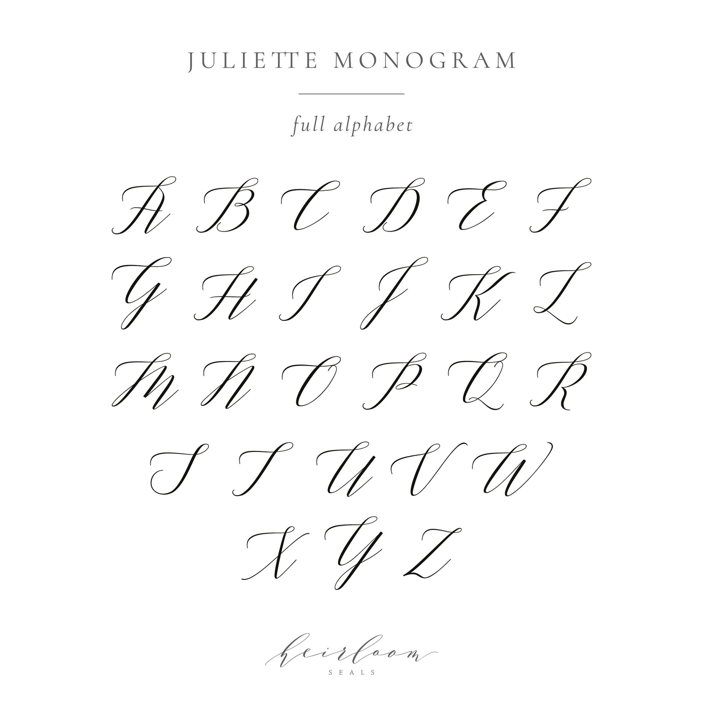 CALLIGRAPHY SCRIPT MONOGRAM EMBOSSER - JULIETTE