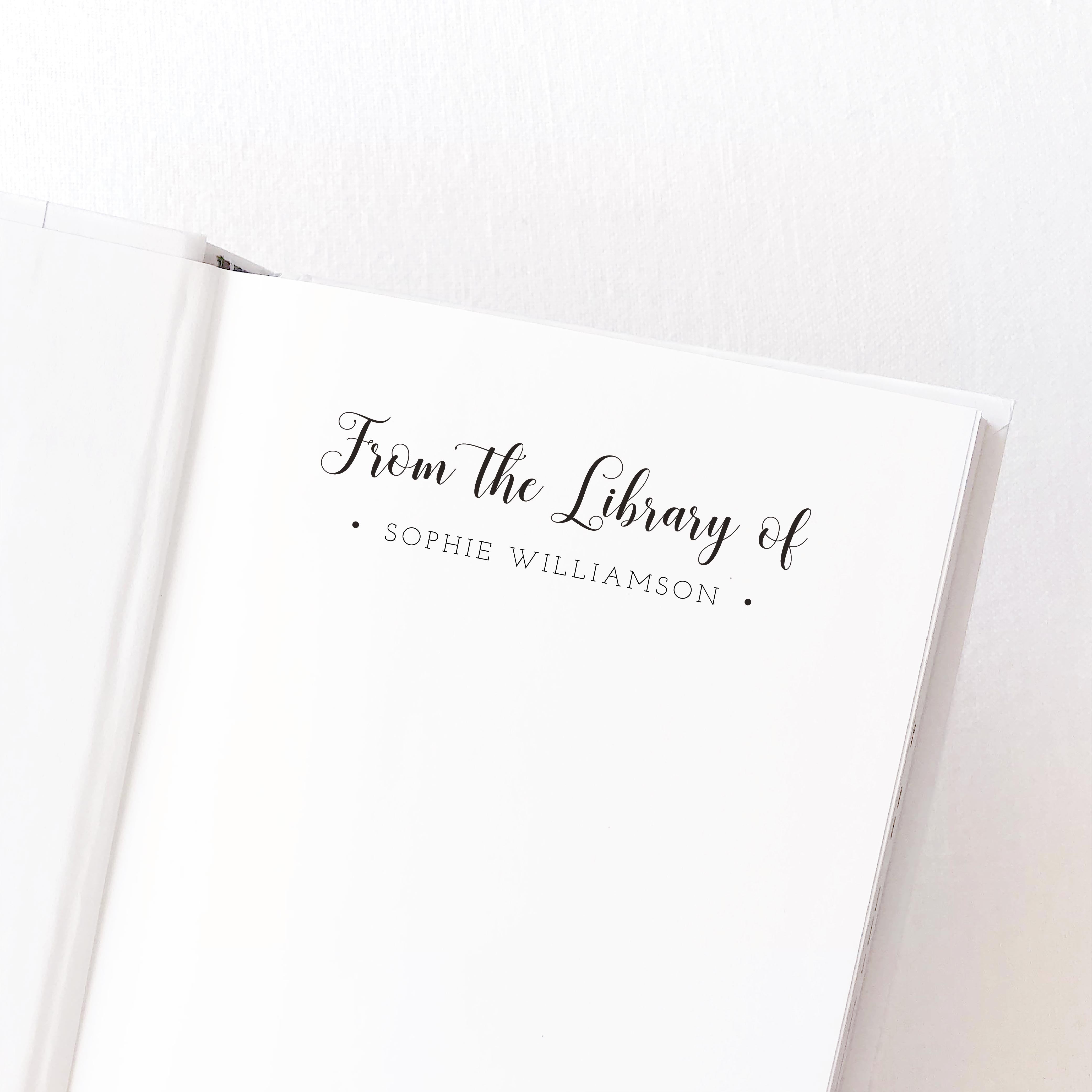 CALLIGRAPHY SCRIPT LIBRARY BOOK RUBBER STAMP - KAYLEE B – Heirloom Seals