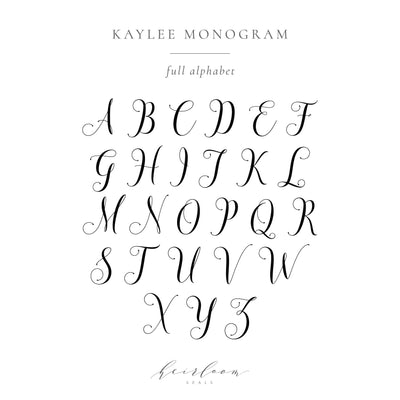 MONOGRAM SELF-ADHESIVE WAX SEALS - KAYLEE