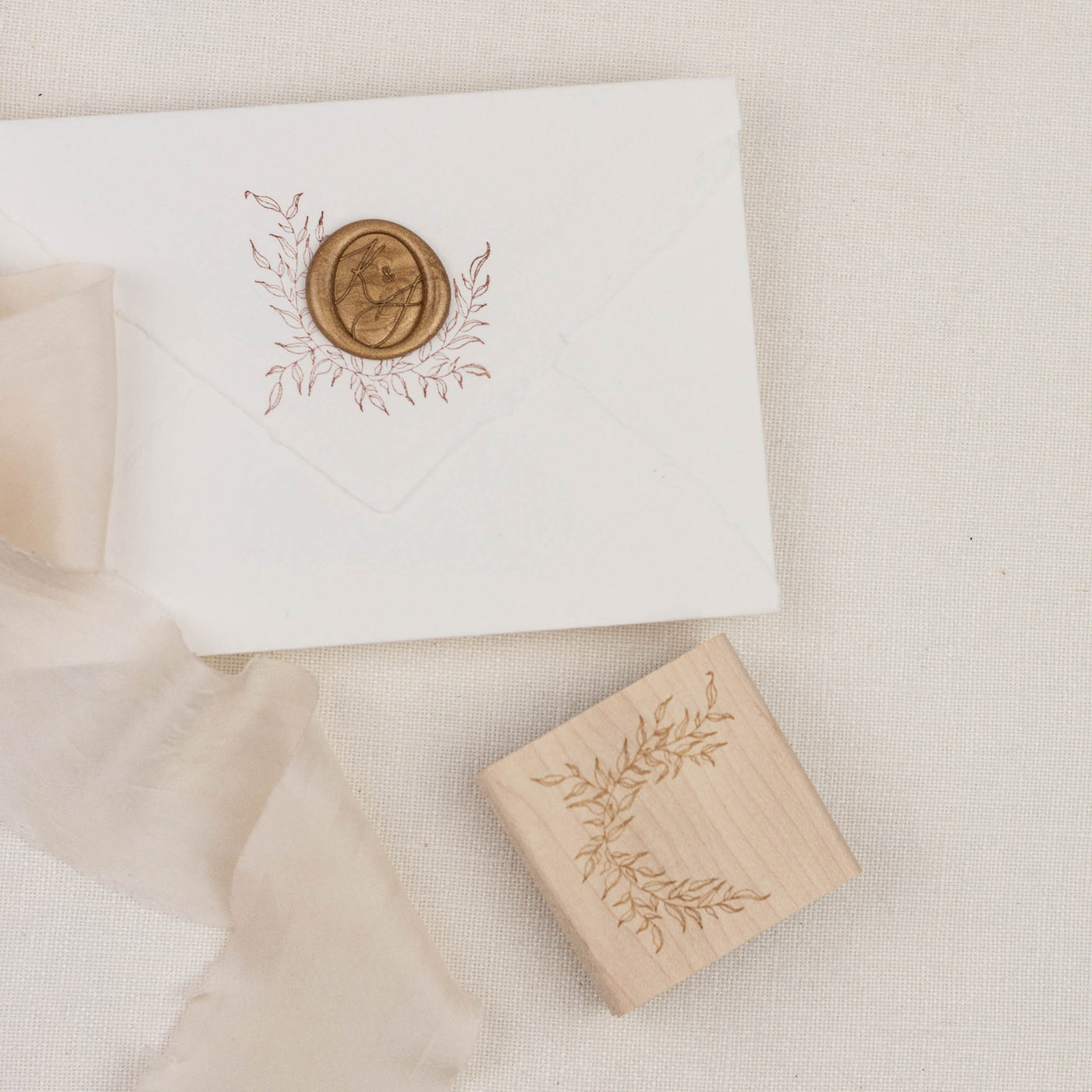 FALLING LEAVES OVAL WAX SEAL STAMP - KIMBERLEY