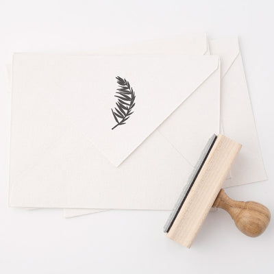 Leaf Rubber Stamp for Fine Art Wedding Invitations | Heirloom Seals
