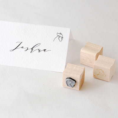 Meal Choice Mini Rubber Stamps for Menu Place Cards | Heirloom Seals