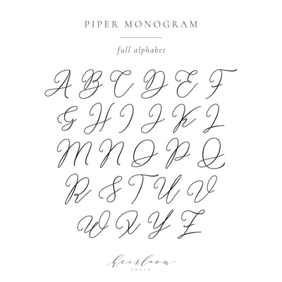 MONOGRAM SELF-ADHESIVE WAX SEALS - PIPER