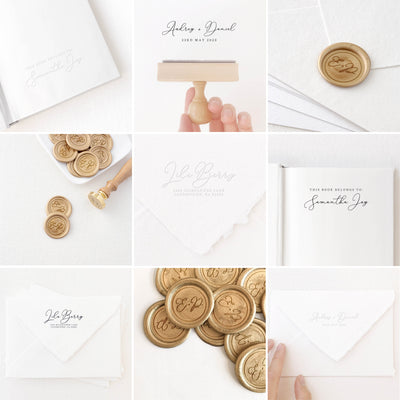 CALLIGRAPHY SCRIPT SAVE THE DATE EMBOSSER - PIPER