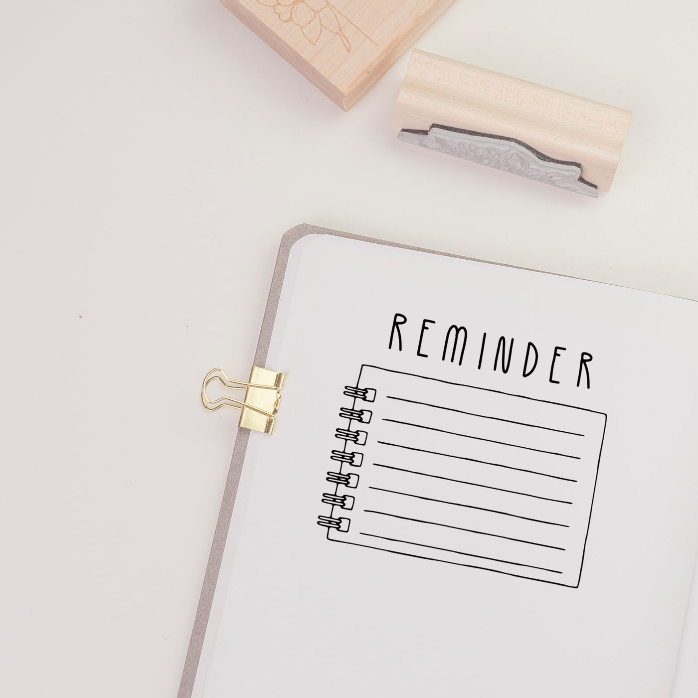 Reminder Journal.pdf REMINDER NOTEBOOK RUBBER STAMP - JOURNAL – Heirloom Seals