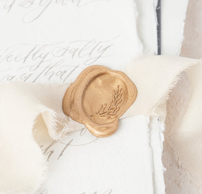 Rockweed Seaweed Oval Self Adhesive Wax Seal | Coastal Beach Wedding Wax Seal | Sea Breeze | Heirloom Seals 
