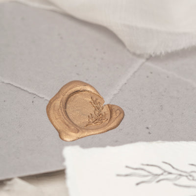 Rockweed Seaweed Oval Self Adhesive Wax Seal | Coastal Beach Wedding Wax Seal | Sea Breeze | Heirloom Seals 