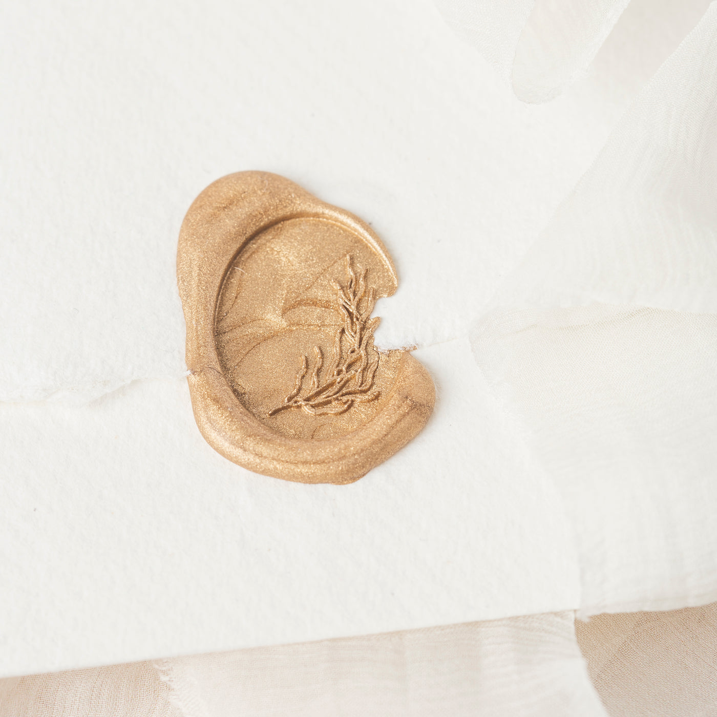 Rockweed Seaweed Oval Self Adhesive Wax Seal | Coastal Beach Wedding Wax Seal | Sea Breeze | Heirloom Seals 