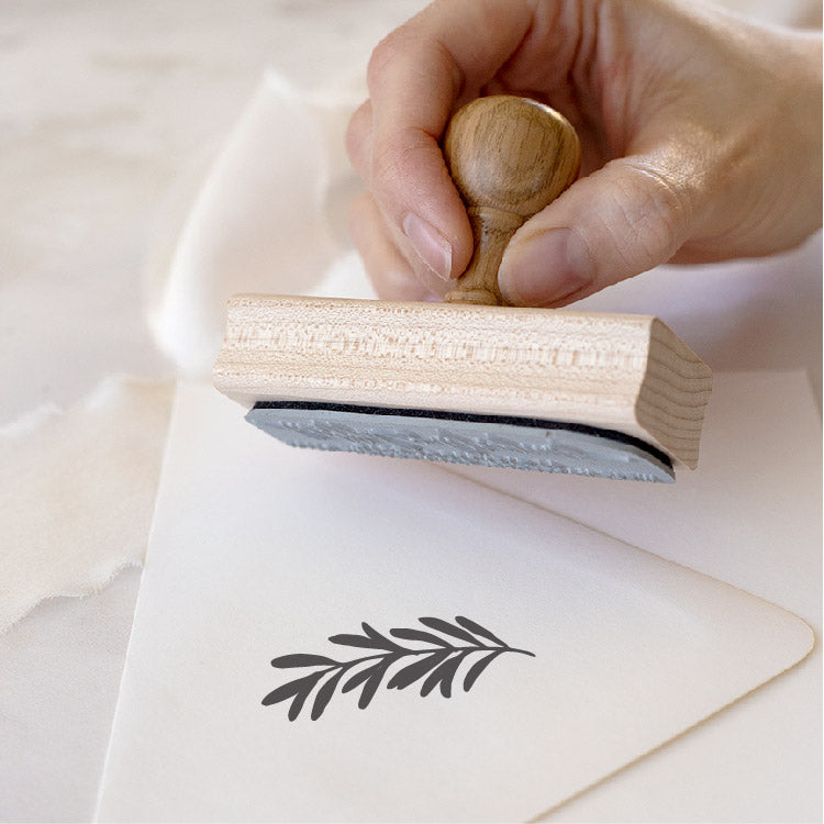 Olive Branch Rubber Stamp for Fine Art Wedding Invitations | Heirloom Seals