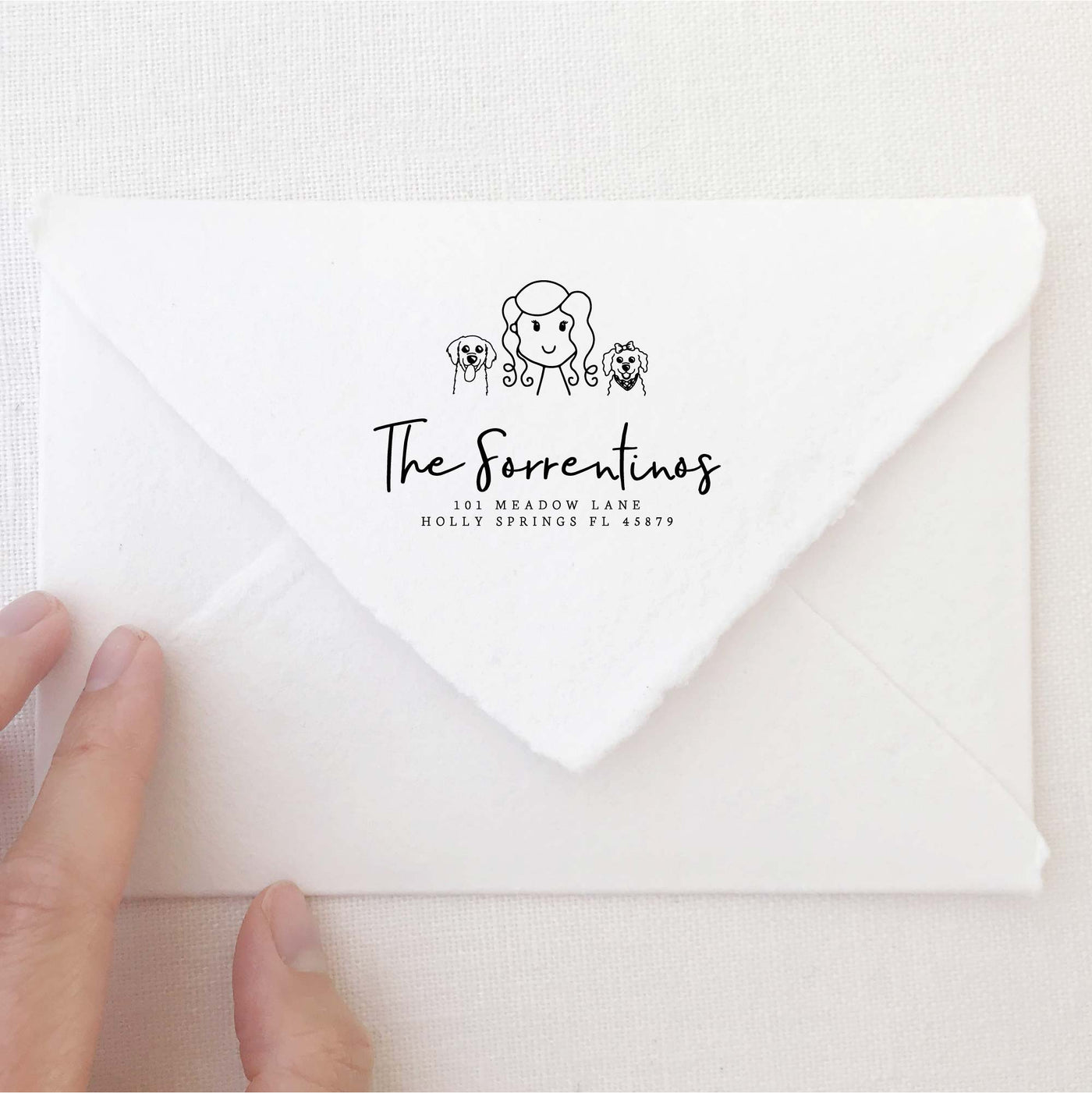 CUSTOM CHARACTER RETURN ADDRESS RUBBER STAMP