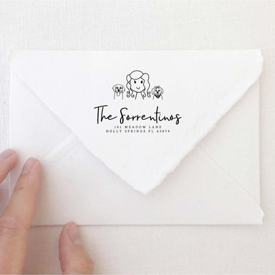 CUSTOM CHARACTER RETURN ADDRESS RUBBER STAMP
