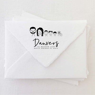 CUSTOM CHARACTER RETURN ADDRESS RUBBER STAMP