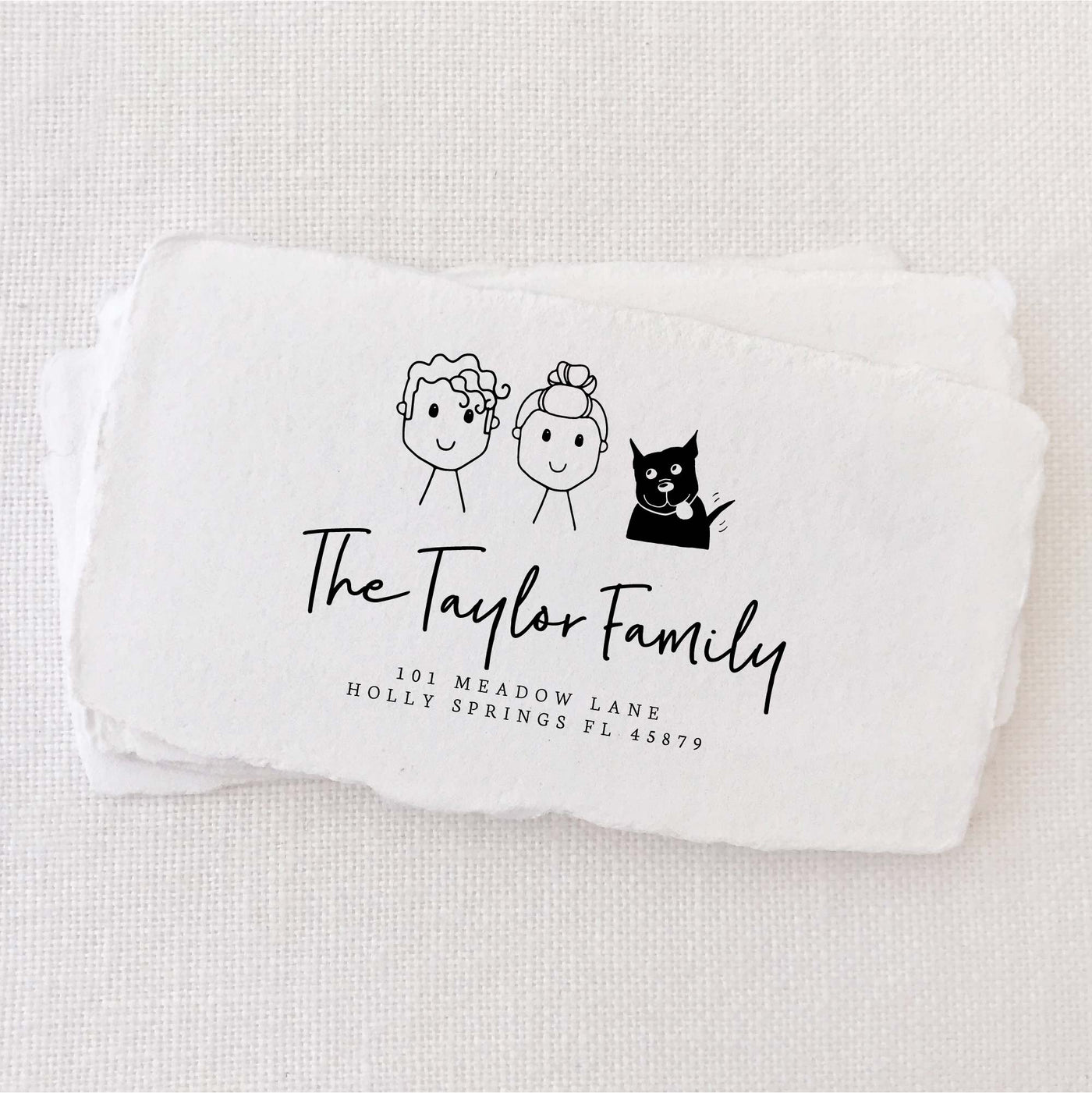 CUSTOM CHARACTER RETURN ADDRESS RUBBER STAMP