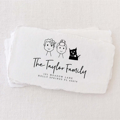 CUSTOM CHARACTER RETURN ADDRESS RUBBER STAMP