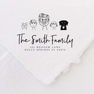 CUSTOM CHARACTER RETURN ADDRESS RUBBER STAMP