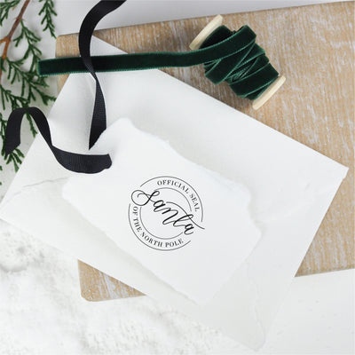 OFFICIAL SANTA SEAL RUBBER STAMP | 'BELIEVE' CHRISTMAS COLLECTION | HEIRLOOM SEALS