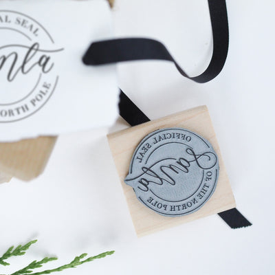 OFFICIAL SANTA SEAL RUBBER STAMP | 'BELIEVE' CHRISTMAS COLLECTION | HEIRLOOM SEALS