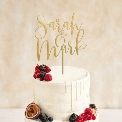 Script Wedding Cake Topper - HM01