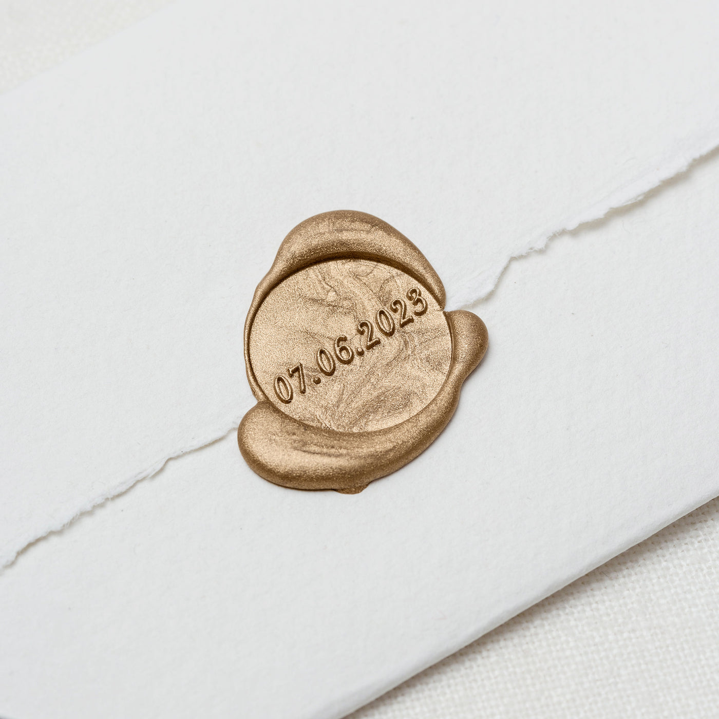 SAVE THE DATE SCRIPT WAX SEAL STAMP - WORTH THE WAIT