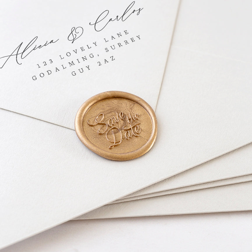 SAVE THE DATE - SELF-ADHESIVE WAX SEALS