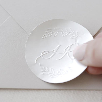 Metallic Silver Foil Stickers | Silver Certificate Wafer Seals | Heirloom Seals