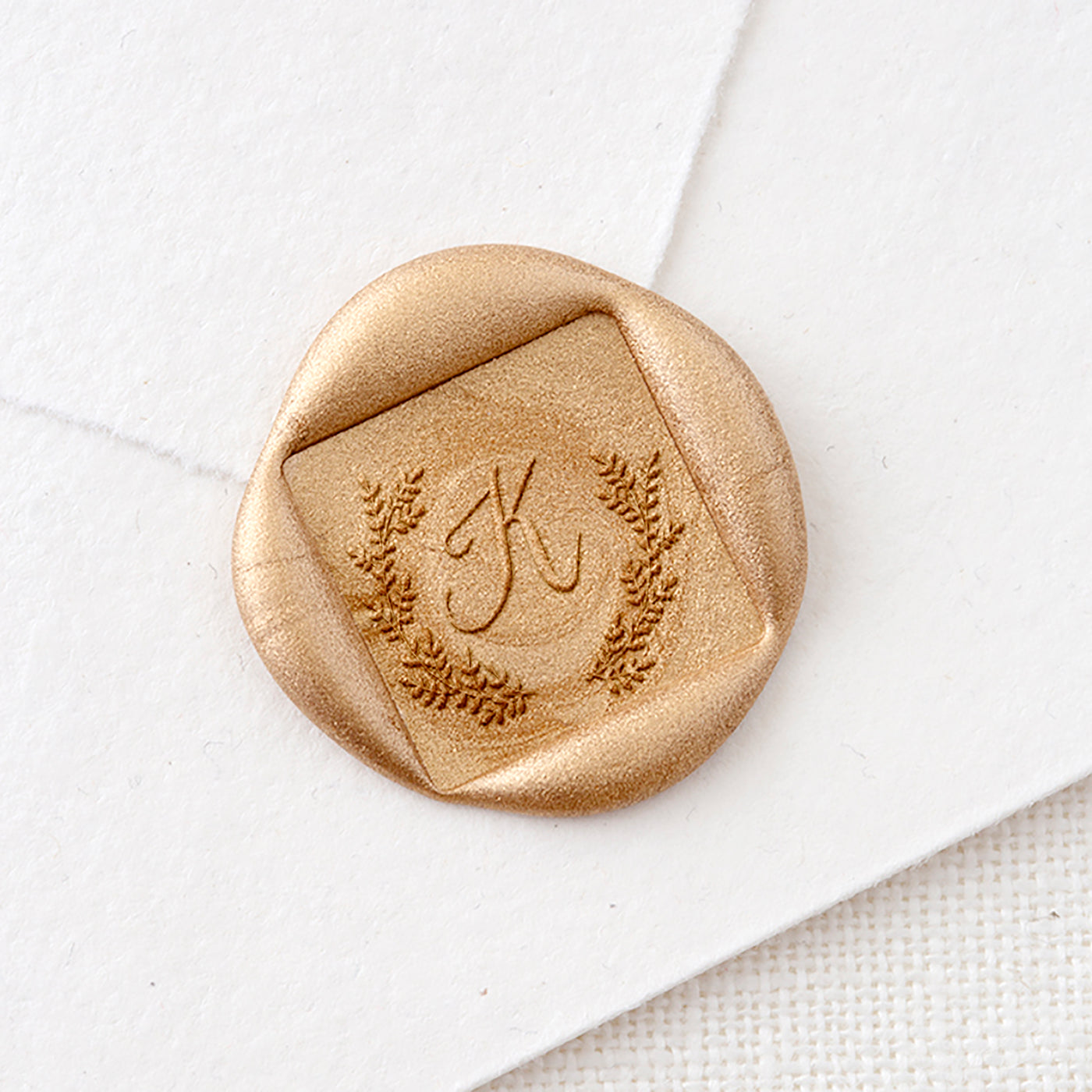 BOTANICAL MONOGRAM SELF-ADHESIVE SQUARE WAX SEALS - SOPHIA