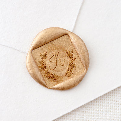 BOTANICAL MONOGRAM SELF-ADHESIVE SQUARE WAX SEALS - SOPHIA