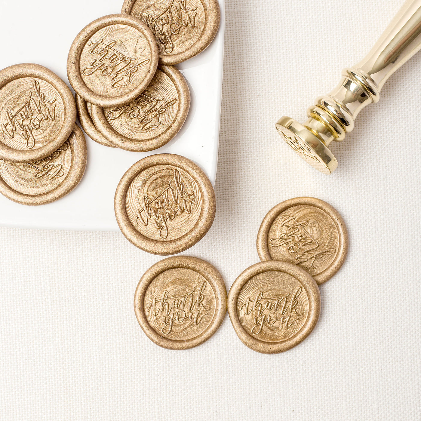MODERN CALLIGRAPHY SCRIPT WAX SEAL STAMP - THANK YOU