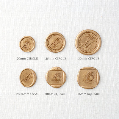 BOTANICAL MONOGRAM SELF-ADHESIVE OVAL WAX SEALS - PENELOPE