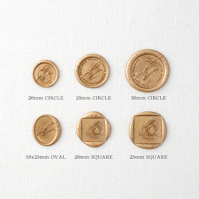 Self-Adhesive Wax Seal Sizes | Heirloom Seals