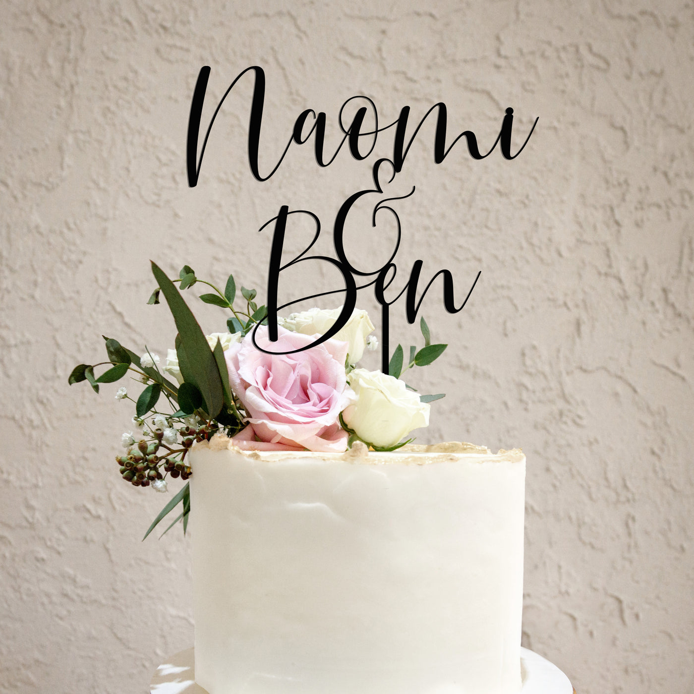 Script Wedding Cake Topper - HM01