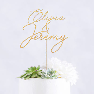 Rustic Wedding Cake Topper - HM06