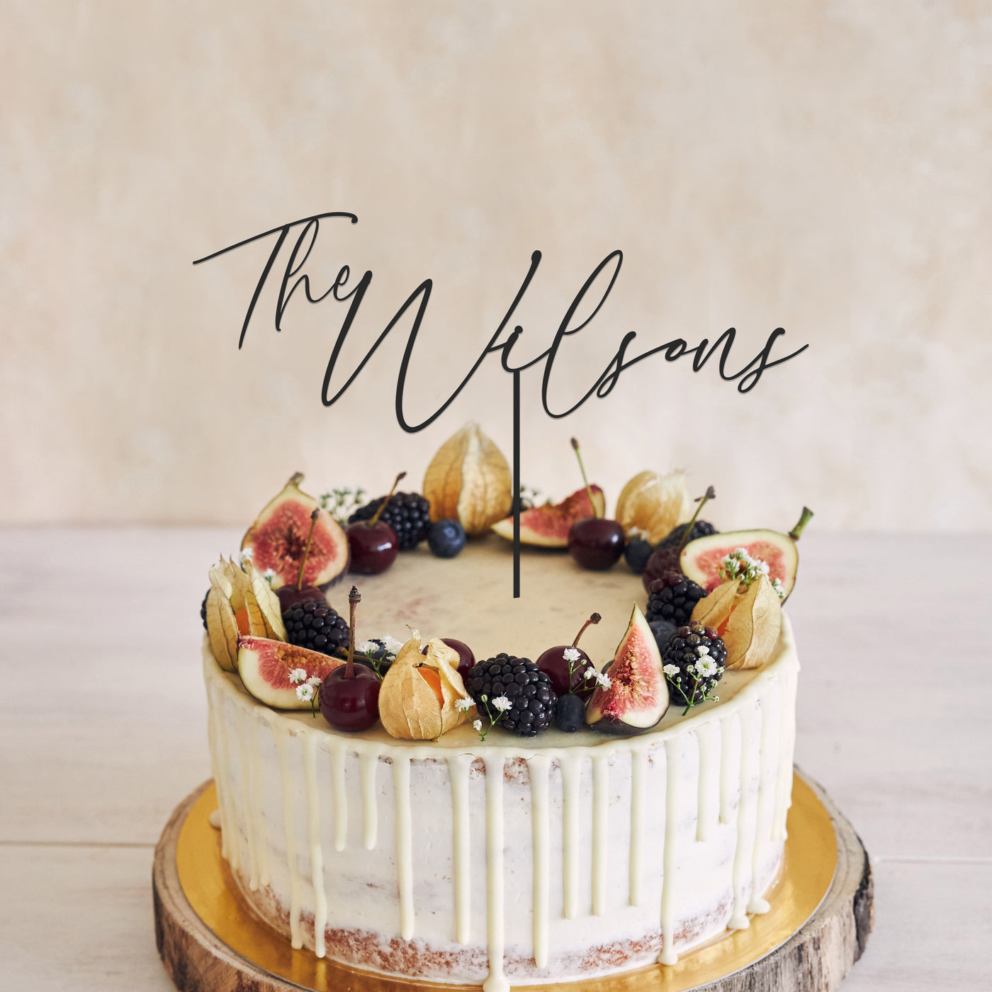 Gold Wedding Cake Topper - HM07