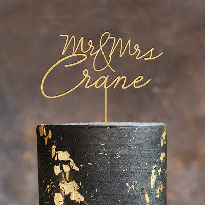 Rustic Wedding Cake Topper - HM06