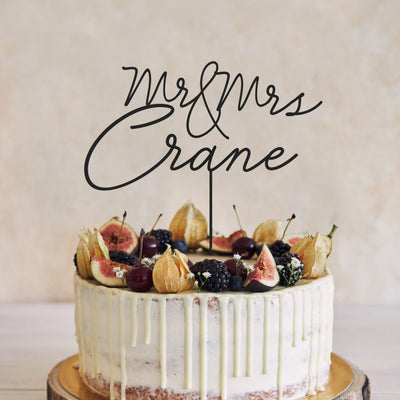 Rustic Wedding Cake Topper - HM06