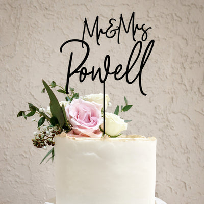 Mr & Mrs Wedding Cake Topper - HM09